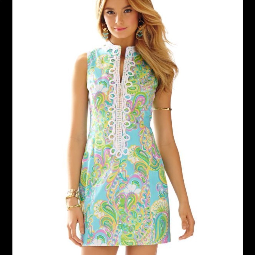 Lilly Pulitzer High Collar Shift Dress size 0